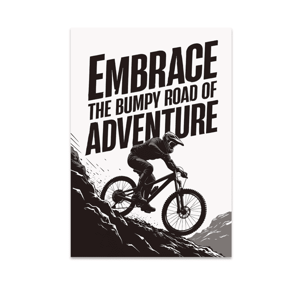 Extreme Sports Wall Art - Mountain Biking Enthusiast - 13x19 Poster Print