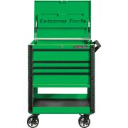 Extreme Tools 33 4-Drawer Deluxe Tool Cart w/Bumpers, Green w/B