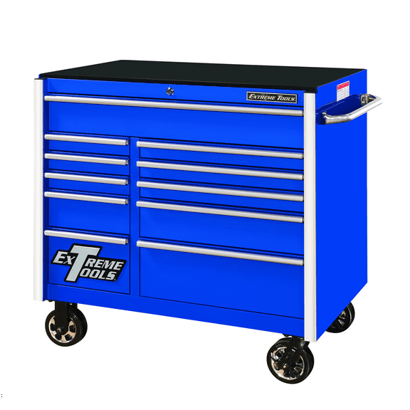 Extreme Tools Extreme Tools 41" 11-Drawer Roller Cabinet, Blue