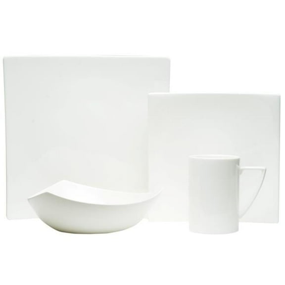Extreme White 16 Piece Dinnerware Set