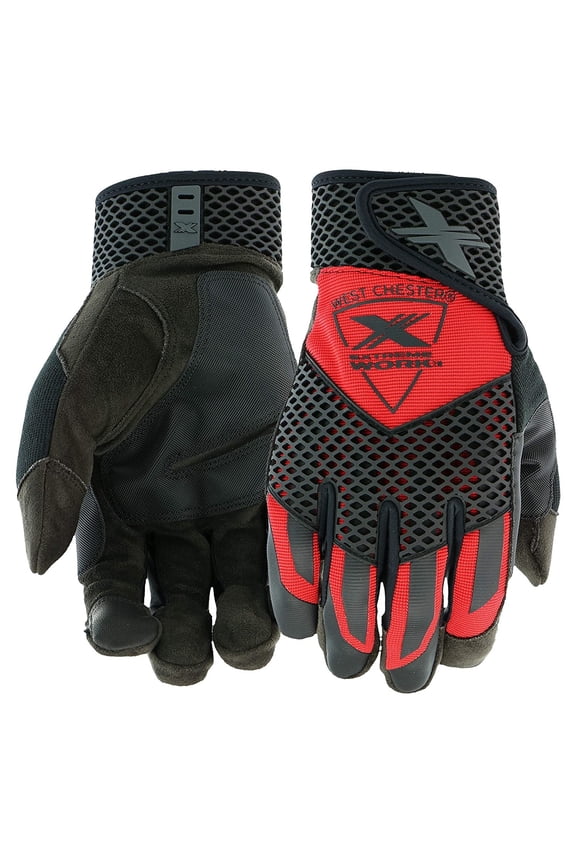 Knuckle KnoX Gloves 88203 - S-Shaped Palm, Touchscreen - XL, Black/Red