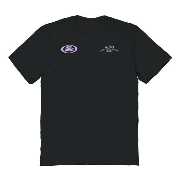 Extreme Worldwide Logos EX1995 Skateboarding Graphic Black Men's Cotton T-Shirt