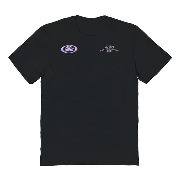 Extreme Worldwide Logos EX1995 Skateboarding Graphic Black Men's Cotton T-Shirt