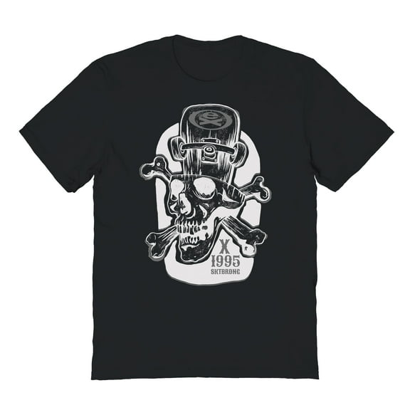 Extreme X 1995 Front Skateboarding Graphic Black Men's Cotton T-Shirt