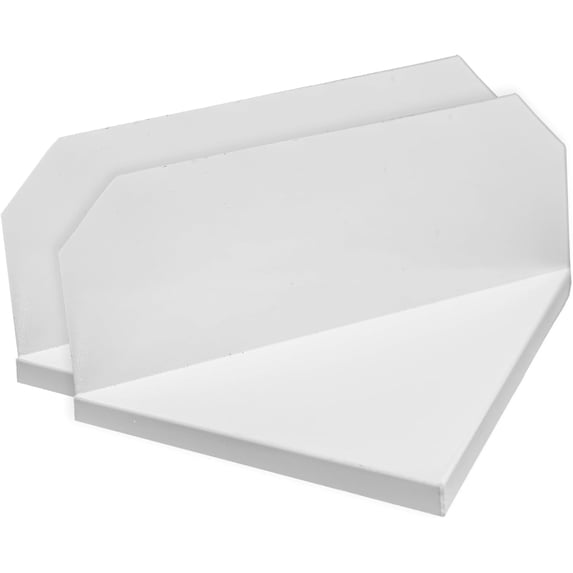 NoOverflow 2-Pack Extreme X Rain Gutter Splash Diverter, Bi-Directional 45° Aluminum 2 Screws, White