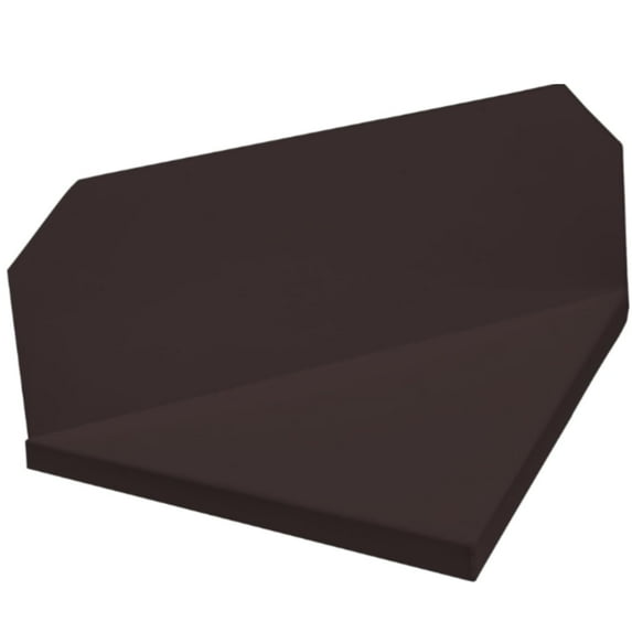 NoOverflow Extreme X Rain Gutter Splash Diverter, Bi-Directional 45° Aluminum 2 Screws, Brown