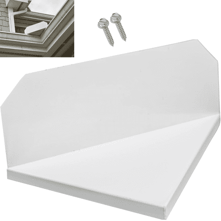 NoOverflow Extreme X Rain Gutter Diverter, Rain Spout for Gutter, Bi-Directional 45° Aluminum 2 Screws, White