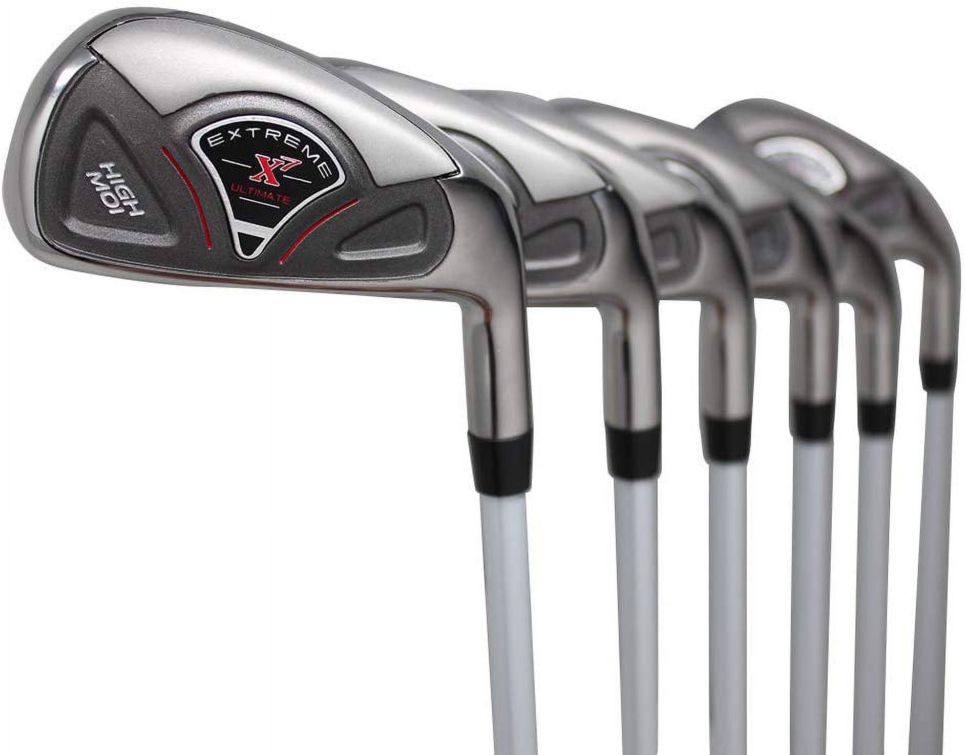 Extreme X7 High MOI +2 inch Over XL Big & Tall Men's Complete 6-Piece Iron Set (6-SW) Right Handed Regular R Flex Graphite Shafts (Tall 6'3"+ / +2" Over) with Jumbo Black Pro Velvet Grip - image 1 of 8