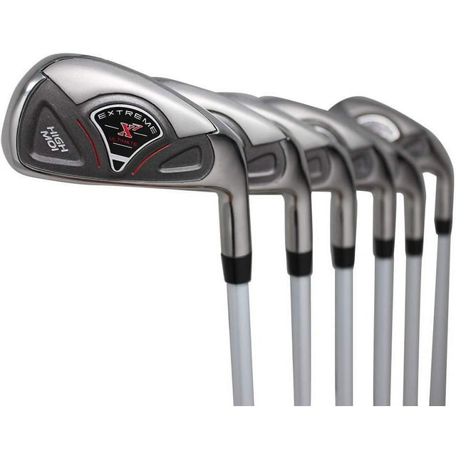 Extreme X7 High MOI +2 inch Over XL Big & Tall Men's Complete 6-Piece Iron Set (6-SW) Right Handed Regular R Flex Graphite Shafts (Tall 6'3"+ / +2" Over) with Jumbo Black Pro Velvet Grip