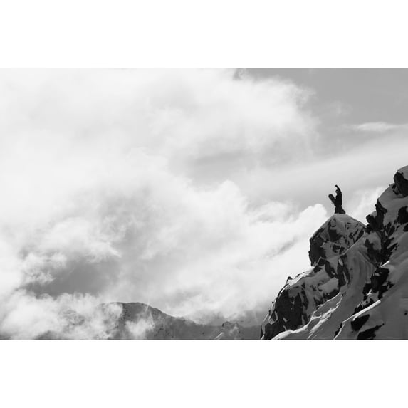 Extreme snowboarding; New Zealand Poster Print by Dean Blotto Gray / Design Pics (34 x 22)