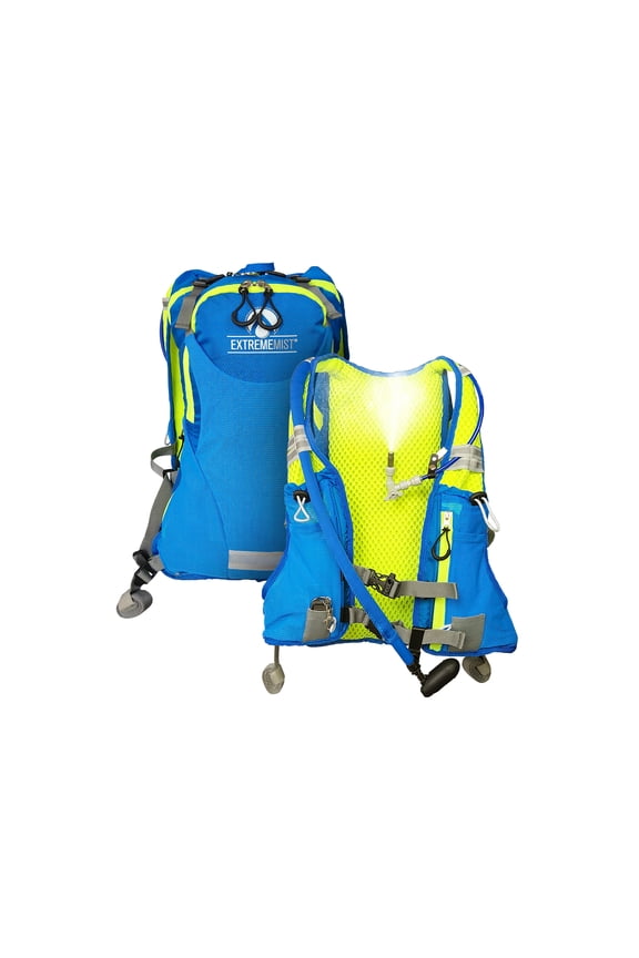 2 Liter Misting Hydration Backpack – Personal Water Mister (Blue, Large)