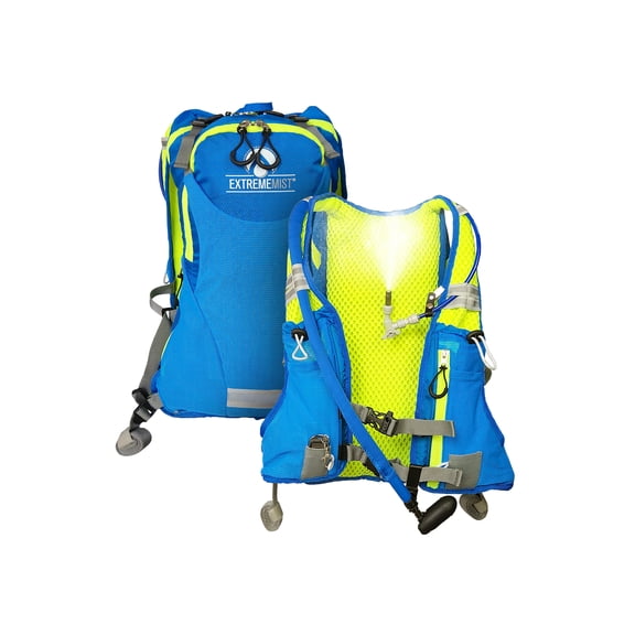 ExtremeMist 2 Liter Misting Hydration Backpack – Personal Water Mister (Blue, Small)