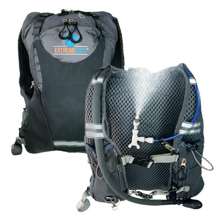 ExtremeMist 2 Liter Misting Hydration Backpack – Personal Water Mister (Gray, Small)