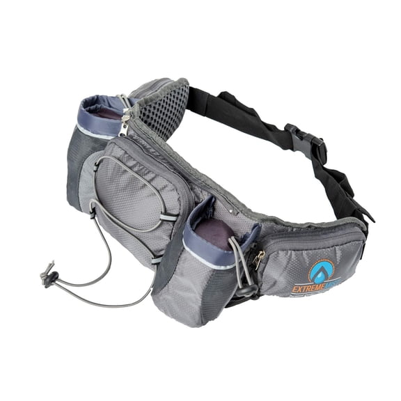ExtremeMist Detachable Hydration Waist Pack - Water Bottle Fanny Pack (Gray, Small)