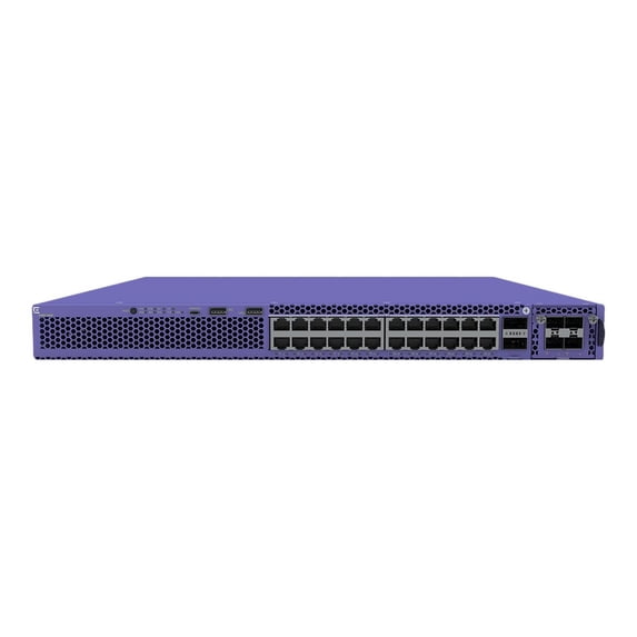 Extreme Networks ExtremeSwitching X465 Series X465-24W - Switch - L3 - managed - 24 x 10/100/1000 (UPOE) + 2 x 40 Gigabit QSFP+ - rack-mountable - UPOE (1771 W)