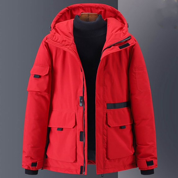 Extremely Cold Must Have Men's Down Jacket, Winter New Super Thick Leisure Style Outdoor Functional Cargo Coat