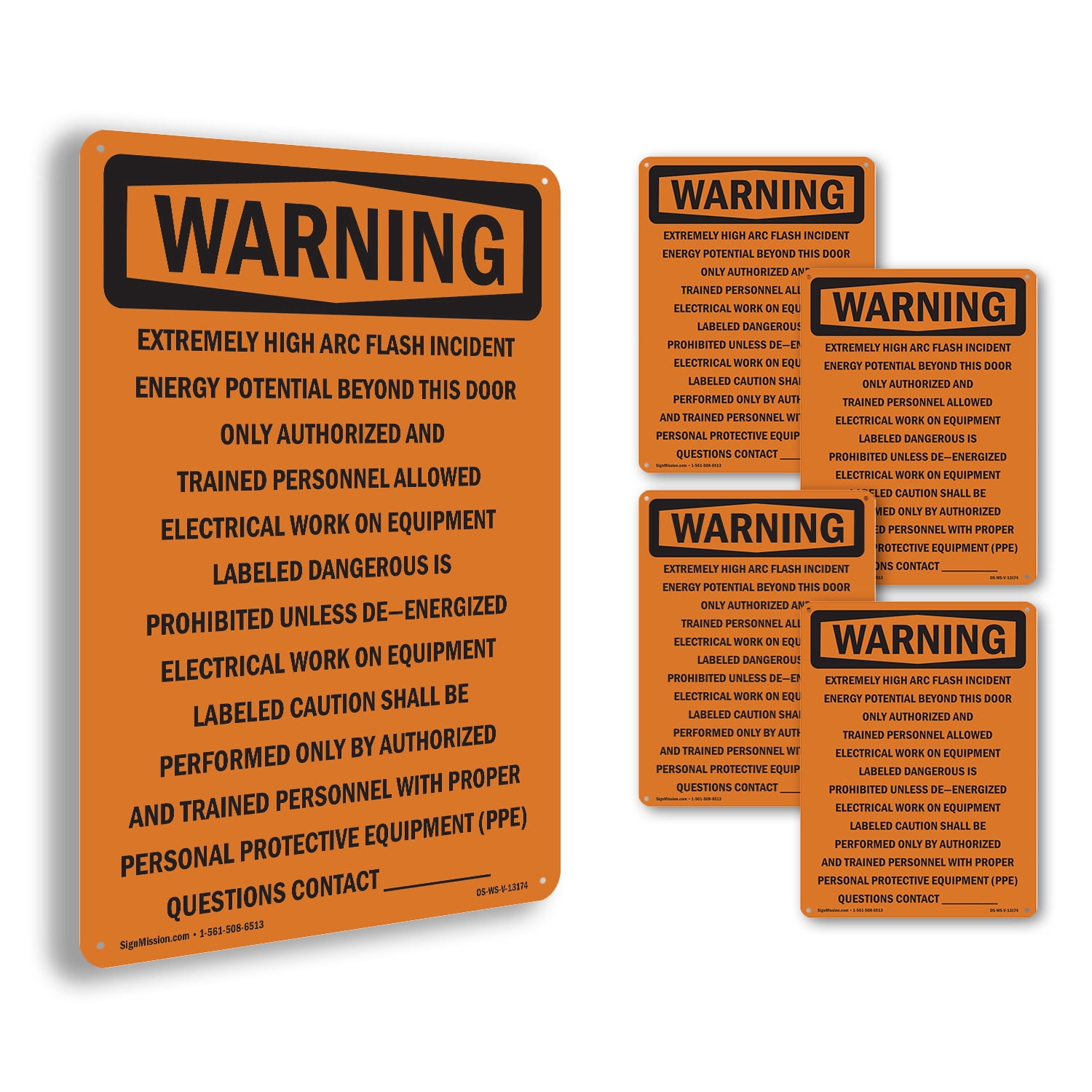 Extremely High Arc Flash Incident OSHA WARNING Aluminum Sign 24 Inch x ...