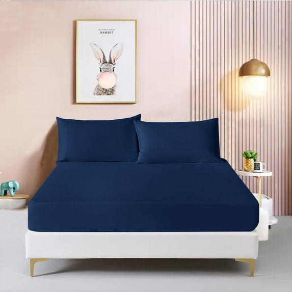 Extremely soft 1PC Single Fitted Sheet Deep Pocket Wrinkle Free Stain Resistant