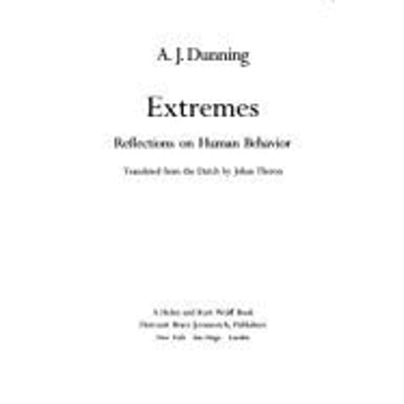 Pre-Owned Extremes : Reflections on Human Behavior, Used [Hardcover]