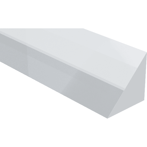Extruded Acrylic Plexiglass Triangle Rod, Isosceles, 0.5" x 0.5" x 0.707" x 48" L (Pack of 4)