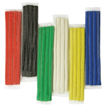 Extruded Modeling Clay, 6 Assorted Colors, 6 Sticks, 1 lb. Total | Bundle of 5