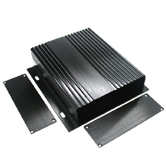 Extruded Project Enclosure Metal Electric Box Aluminum Power Amplifier Chassis 5.91x5.79x1.61in (LxWxH)