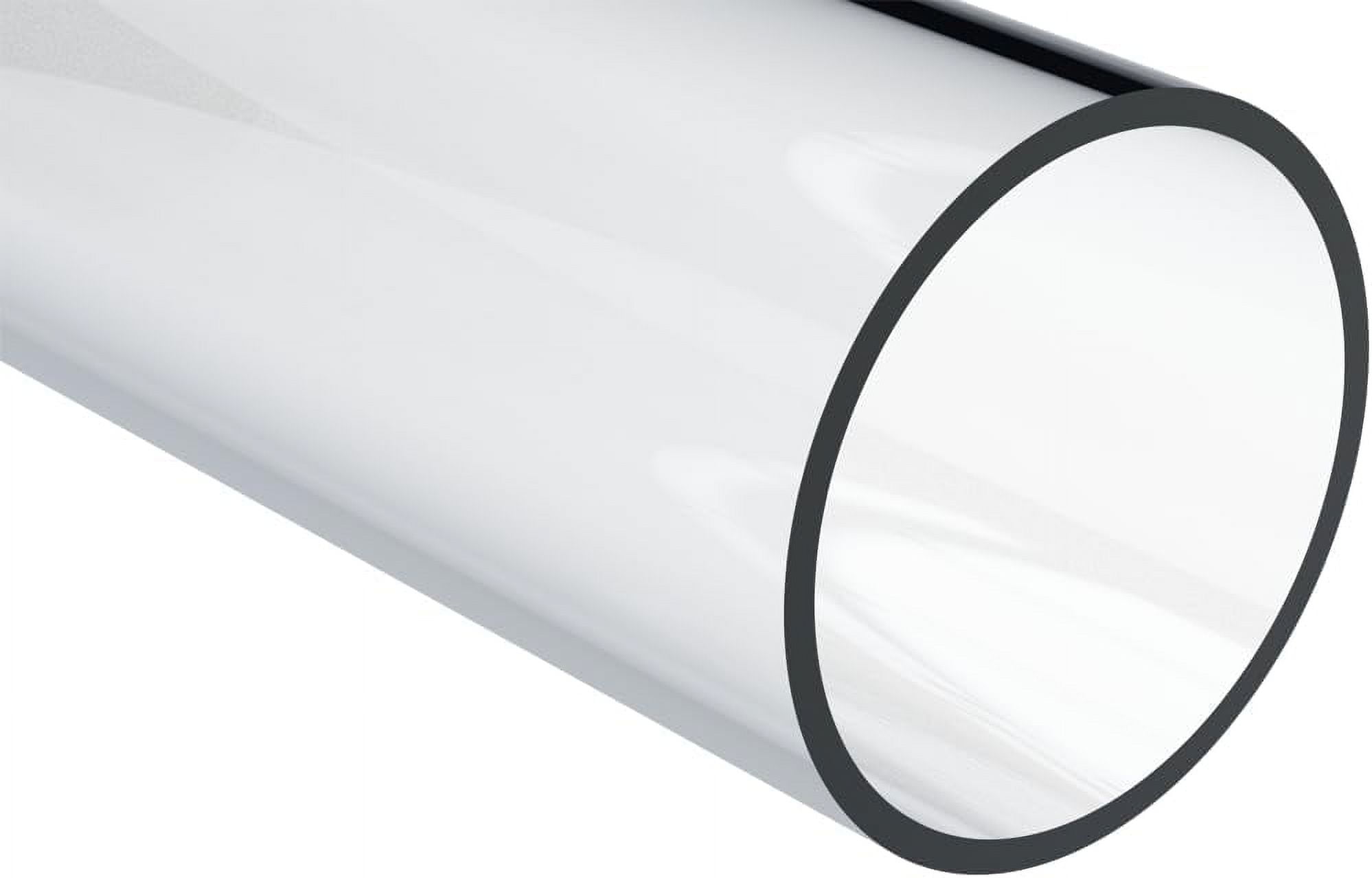 4-Pack 2" OD X 12" Long Lighting Tubes With End Caps - Protective Covers For LED Strips & Fixtures, DIY Lighting Projects