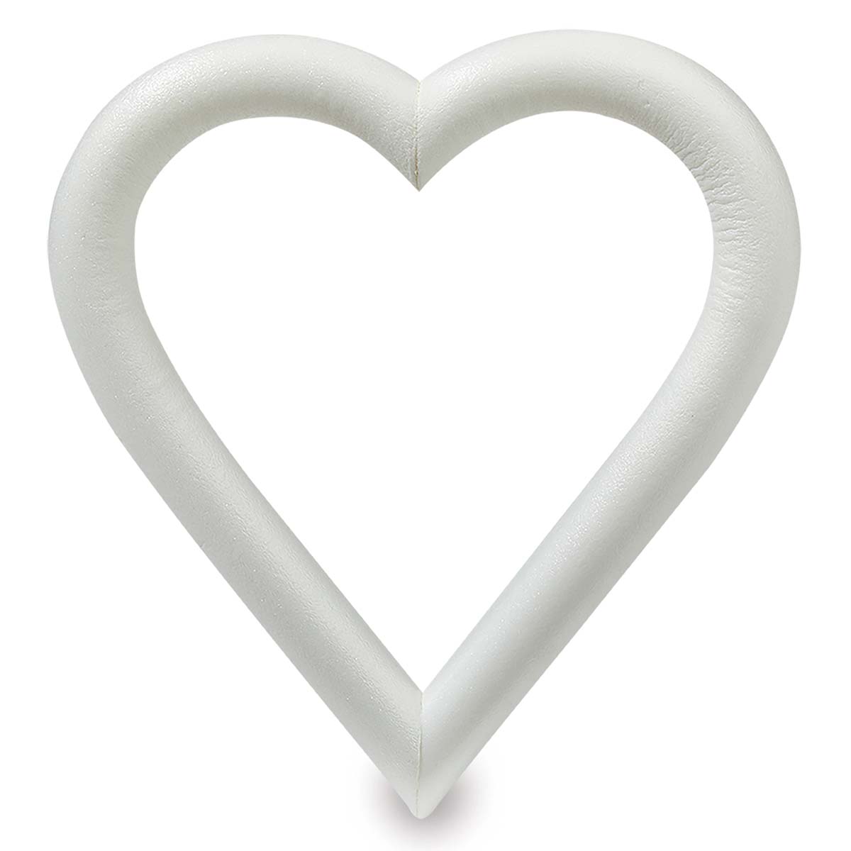Extruded Styrofoam Heart 15 inch x 2 inch Bulk-White