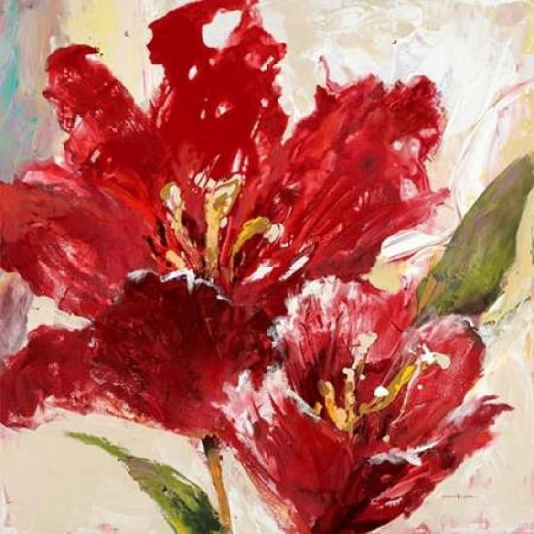 Exuberant Red Tulip Canvas Art - Brent Heighton (24 x 24)