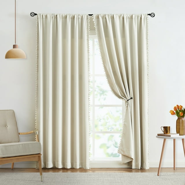 Exultantex Blackout Curtain Sets for Living Room 84 inches Long Thermal Insulated Velvet Drapes