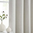 thumbnail image 1 of Exultantex Grommet Blackout Linen Curtains for Living Room, Solid Linen Thermal Soundproof Drapes, 54''x84'', 2 pcs,Natural White, 1 of 6
