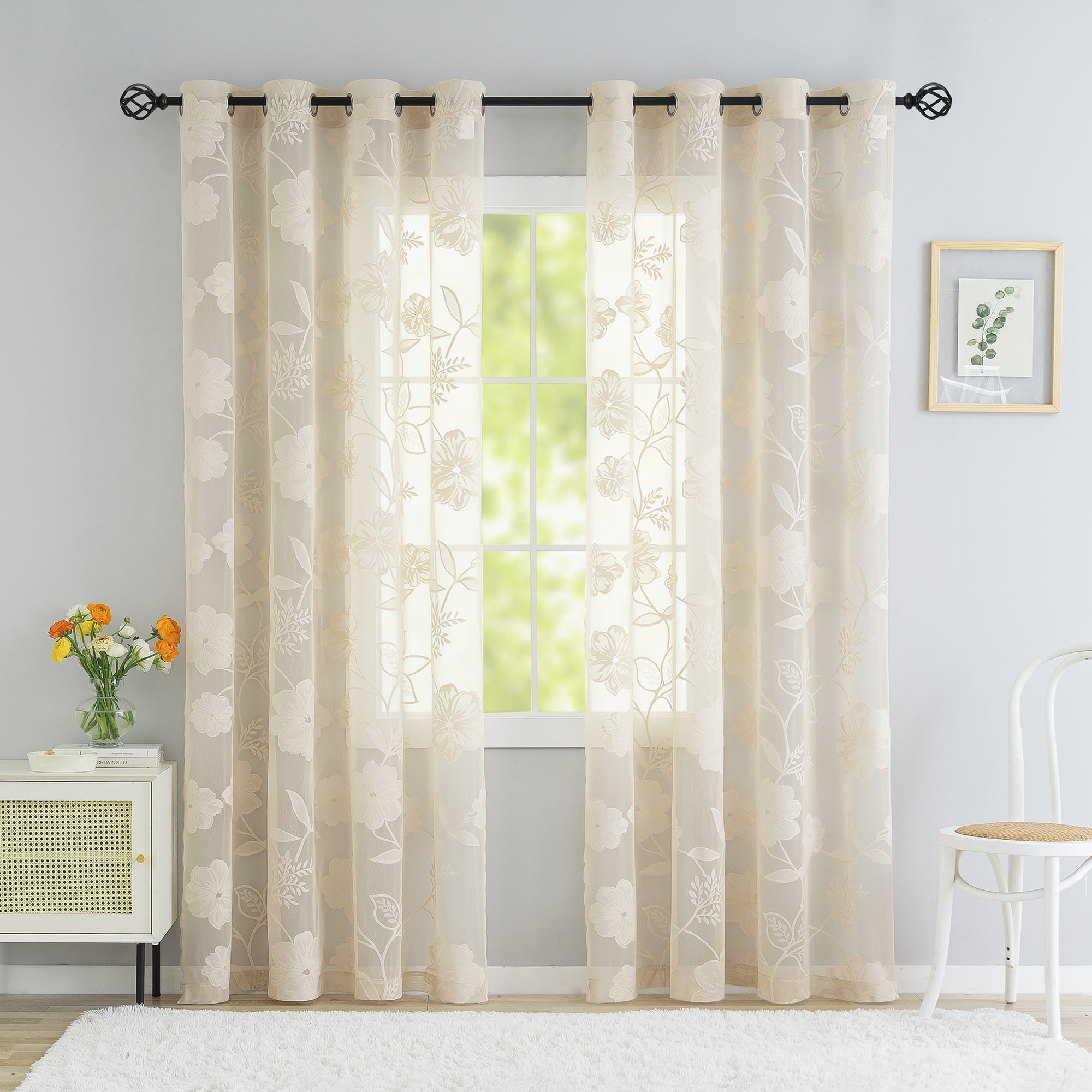 Ivory Lace Curtains