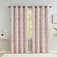 thumbnail image 1 of Exultantex Light Blocking Curtain Panels for Boys Girls Thermal Insulated Metallic Snowflake Printed,Grommets Top,50x84,2 Panels,Pink, 1 of 6