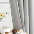 thumbnail image 1 of Exultantex Linen Blackout Curtains Thermal Insulated for Living Room,54Wx95L,2 Panels,Grommet Top,Grey, 1 of 5