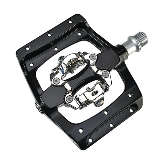 Exustar E-PM820 Dual SPD Alloy Platform Pedals Cr-Mo Axle Sealed Bearing Black