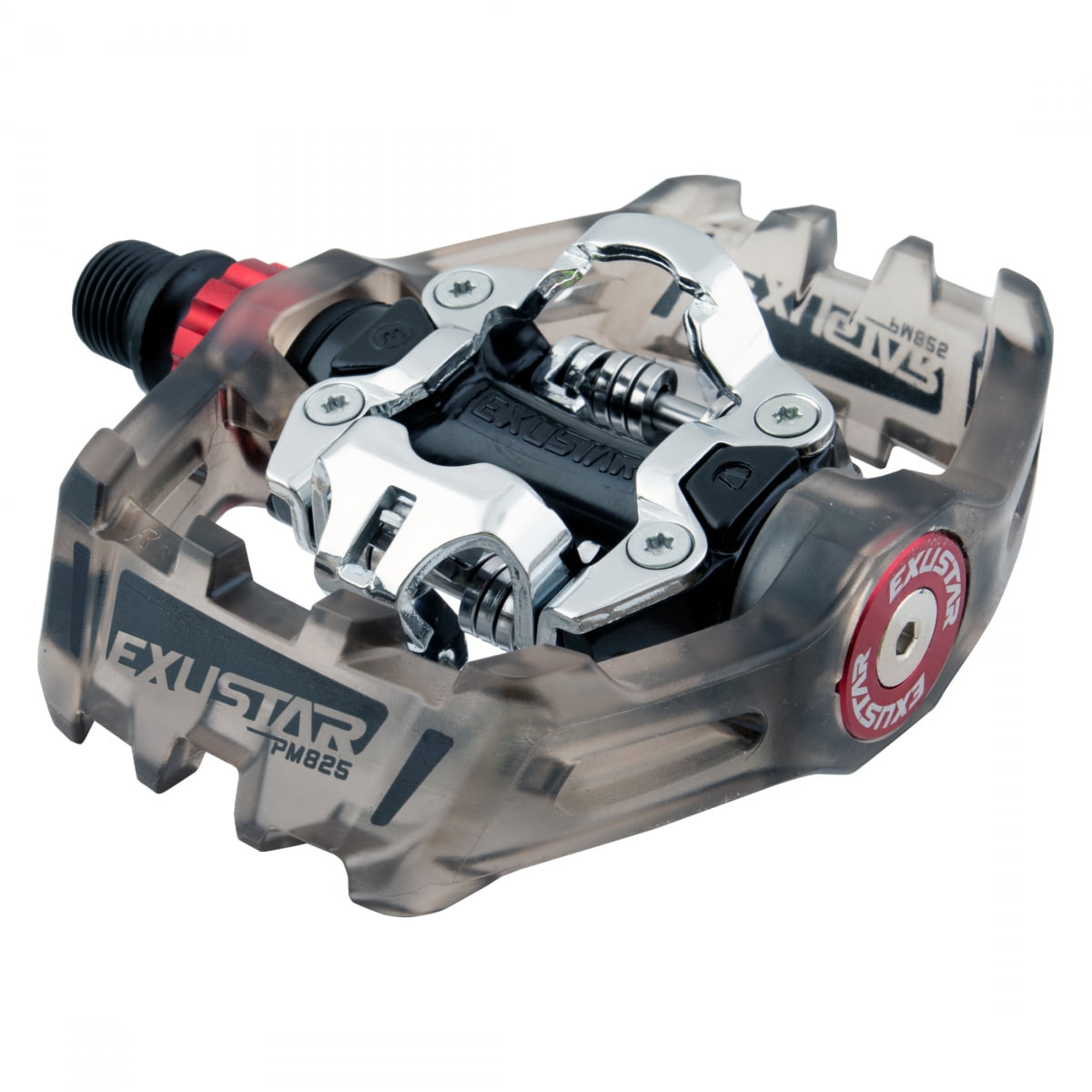 Sided Exustar Dual PM825 Aluminum Pedals Grey/Silver 9/16\