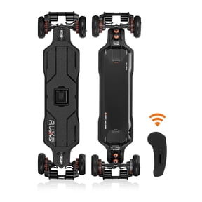 Exway Atlas All-Terrain Off Road Electric Skateboards, Top Speed of 35 Mph, 24 Miles Range Mountain Board, Optional AUXPack Battery, Professional Electric Longboard for Adults
