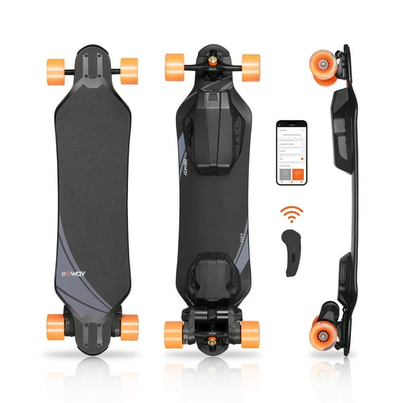 Exway Flex Hub Electric Skateboard, Speed 25mph, Range 17miles, Weight 7.7kg, Max Load 180kg, for Adults & Teens