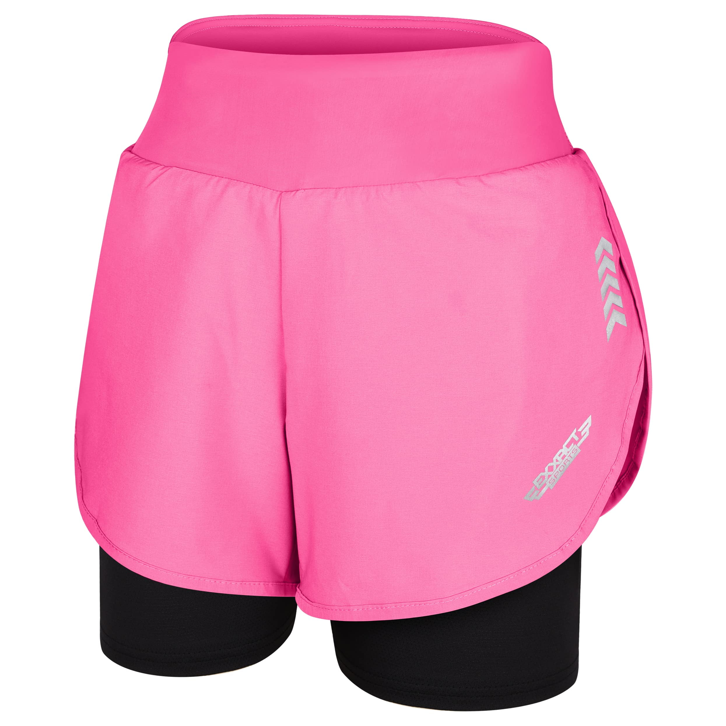 Exxact Sports 2 in 1 Shorts Women - Athletic Shorts with Spandex ...