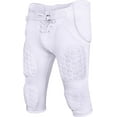 thumbnail image 1 of Exxact Sports Rebel Mens Integrated Football Pants with Built-in Pads, Lightweight Football Practice Pants with Lace-up Fly (AXL, White), 1 of 1