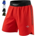 thumbnail image 1 of Exxact Sports MMA Shorts, No Gi BJJ Shorts for Men for Boxing, UFC, Kickboxing, Grappling, Jiu Jitsu & Cross Training (Red, X-Large), 1 of 7