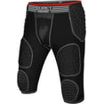 thumbnail image 1 of Exxact Sports Combat 7-Pad Adult Football Girdle for Men with Cup Pocket, Padded Compression Shorts with Integrated Pads, Men's Girdle Football (A3XL, Black), 1 of 7