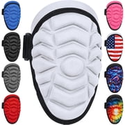 Exxact Sports Defender Baseball Elbow Guard, Batters Softball Elbow Guard Baseball Youth & Adult with Adjustable Straps - White, Youth