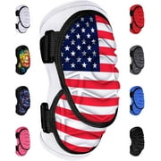 Exxact Sports Defender Plus Softball Elbow Guard Baseball, Batters Baseball Elbow Guard Youth & Adult with Adjustable Straps - (Usa Flag, ASM)