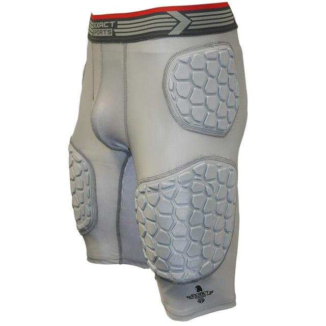 Exxact Sports Elite 5Pad Football Girdle Padded Compression Shorts w/ Integrated Padding