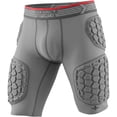 thumbnail image 1 of Exxact Sports Elite 5-Pad Adult Football Girdle for Men with Cup Pocket, Padded Compression Shorts with Integrated Hip, Thigh, Tailbone Pads, Men's Girdle Football (AS, Gray), 1 of 7
