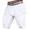 thumbnail image 1 of Exxact Sports Elite 5-Pad Adult Football Girdle for Men with Cup Pocket, Padded Compression Shorts with Integrated Hip, Thigh, Tailbone Pads, Men's Girdle Football (AS, White), 1 of 7