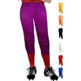thumbnail image 1 of Exxact Sports Girls Softball Pants Knicker/Yoga Style Knee Length, 4-Way Stretch Low Rise Youth Softball Pants for Girls - (YXL, Purple), 1 of 7