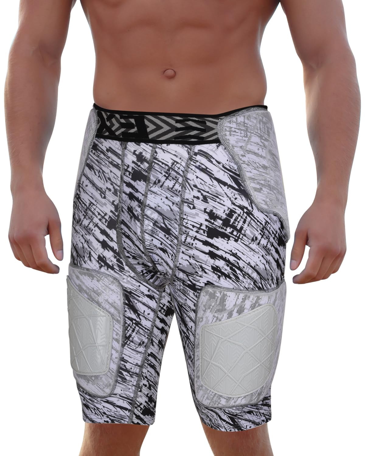 Exxact Sports Gladiator 5-Pad Adult Football Girdle for Men with ...