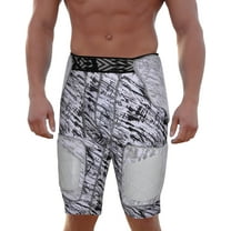 Exxact Sports Gladiator 5-Pad Adult Football Girdle for Men with Integrated Hip, Thighs, Tailbone Pads, Padded Compression Shorts, Mens Girdle Football with Cup Pocket (Camo, AS)